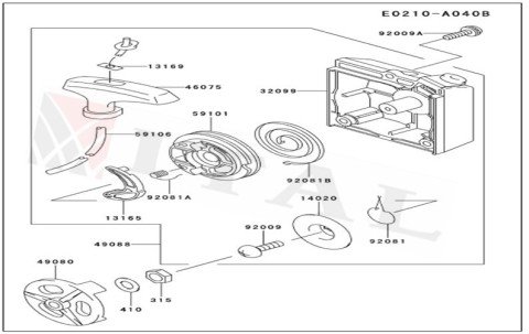 ITL-STARTER KOMPLE KAW. TH48 ORJ.
