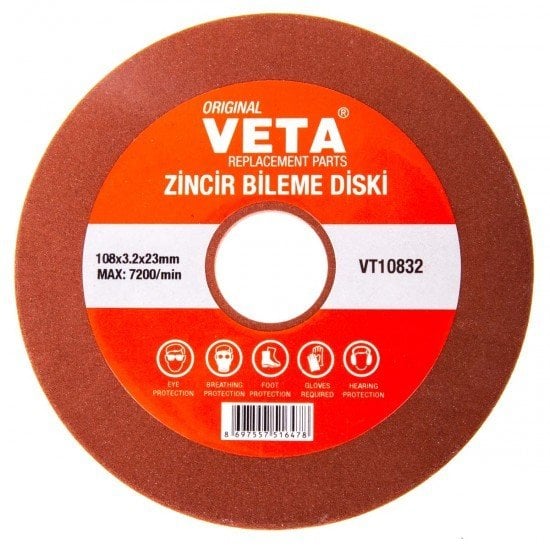 VETA ZİNCİR BİLEME DİSKİ 145x22x3.2mm 91-3/25 / ORMAN AKSESUARI ZİNCİR BİLEME MAKİNESİ / BİLEME TAŞI / VT14532