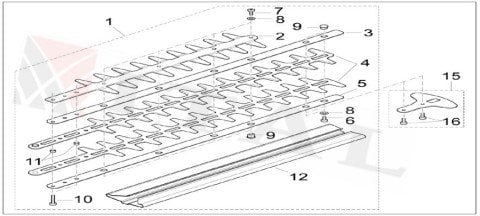 ITL-BIÇAK DESTEK DEMİRİ 75CM ÜST SOLO 162