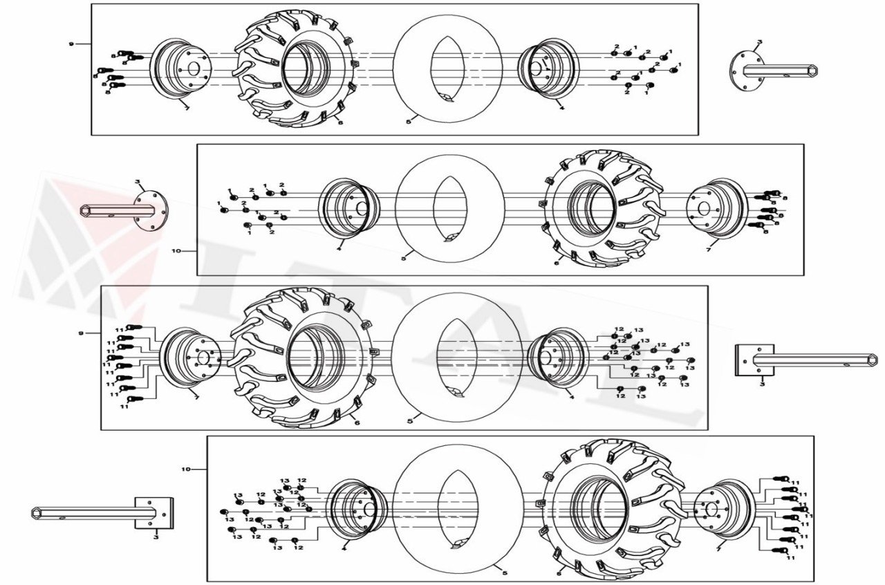 ITL-TEKERLEK JANTI 400X8 LC900 İÇ TARAF