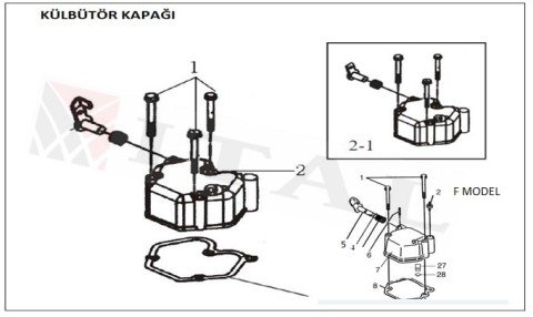 ITL-KÜLBÜTÖR KAPAĞI DİZEL 186F BOŞ