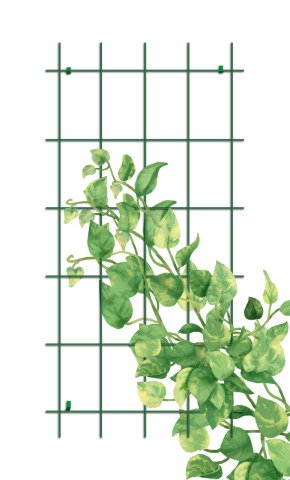 Gardener 74075 Sarmaşık Bitkilere Özel Metal Tırmanma Kafesi  - Yeşil 150cm X 75cm