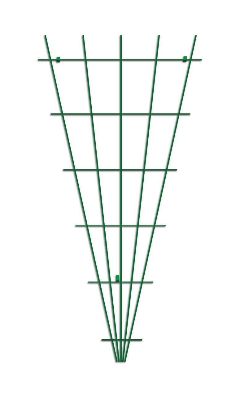 Gardener 74175 Sarmaşık Bitkilere Özel Metal Tırmanma Kafesi Üçgen - Yeşil 150cm X 75cm