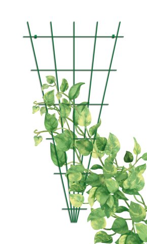 Gardener 74175 Sarmaşık Bitkilere Özel Metal Tırmanma Kafesi Üçgen - Yeşil 150cm X 75cm