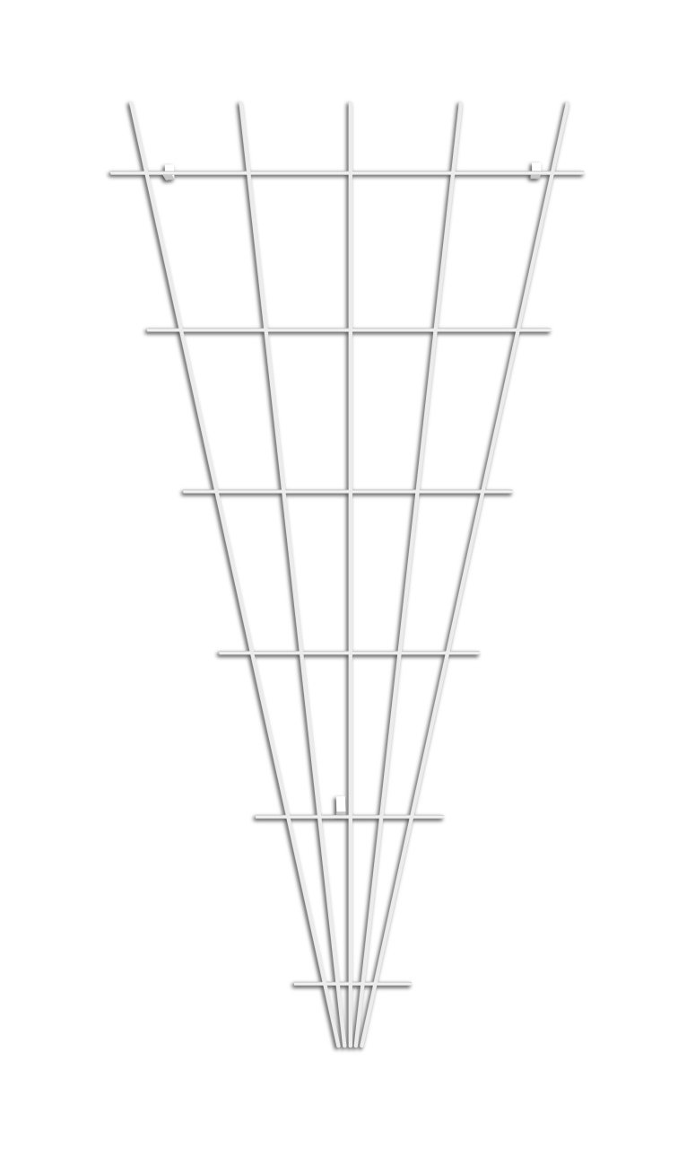 Gardener 73175 Sarmaşık Bitkilere Özel Metal Tırmanma Kafesi Üçgen - Beyaz 150cm X 75cm