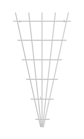 Gardener 73175 Sarmaşık Bitkilere Özel Metal Tırmanma Kafesi Üçgen - Beyaz 150cm X 75cm