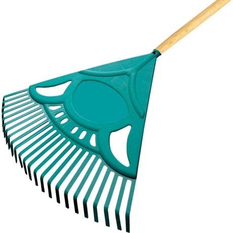 Raco 53726 Ahşap Saplı Plastik Çim ve Yaprak Toplama Tırmığı 60 CM