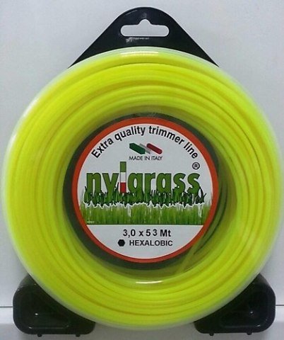 NYLGRASS 6 KÖŞE BEYAZ 3.0mm 53mt MİSİNA