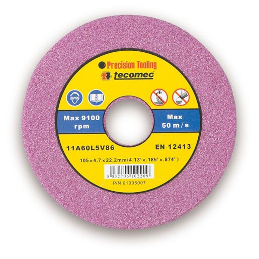 TECOMEC ZİNCİR BİLEME DİSKİ 105x22x4.7mm 3/8-404 / ORMAN AKSESUARI ZİNCİR BİLEME MAKİNESİ / BİLEME TAŞI / 01005007