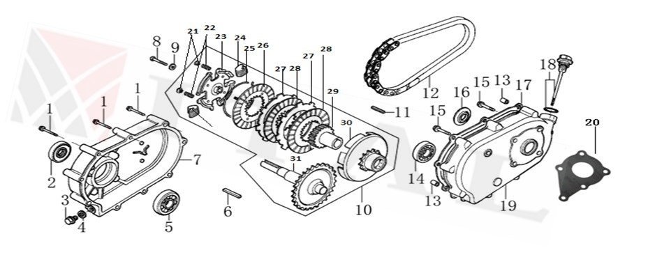 ITL-ZİNCİR HAREKET DİŞLİSİ GO-KART 200F-B(KÜÇÜK DİŞLİ)
