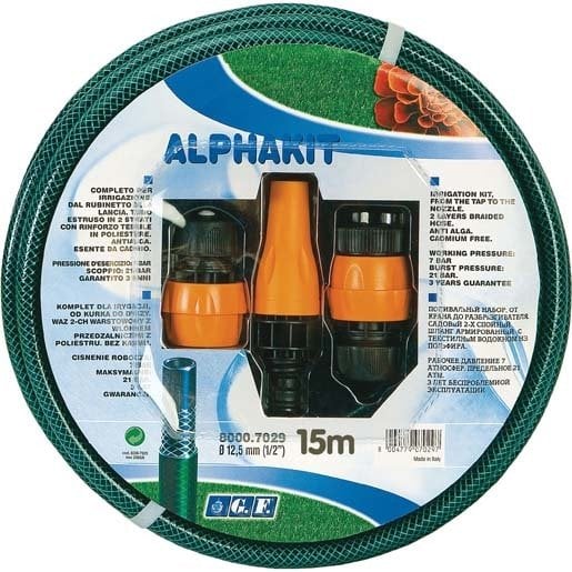 GF HORTUM ALPHA 1/2'' 15m ADAPTÖR KİTLİ / HORTUM BAHÇE GRUBU /  / 8000-7028