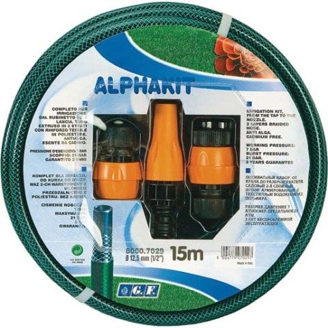 GF HORTUM ALPHA 1/2'' 15m ADAPTÖR KİTLİ / HORTUM BAHÇE GRUBU /  / 8000-7028