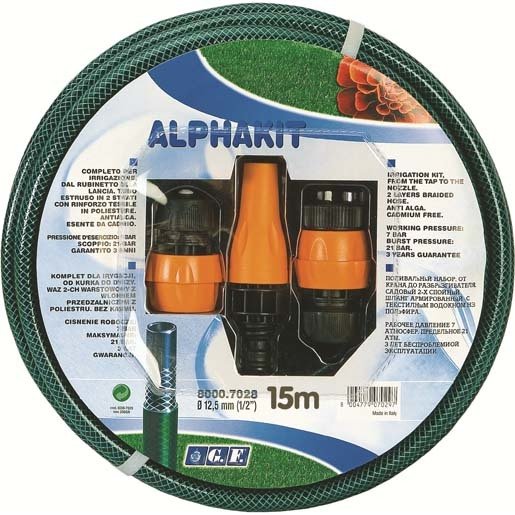 GF HORTUM ALPHA 1/2'' 25m ADAPTÖR KİTLİ / HORTUM BAHÇE GRUBU /  / 8000-7029