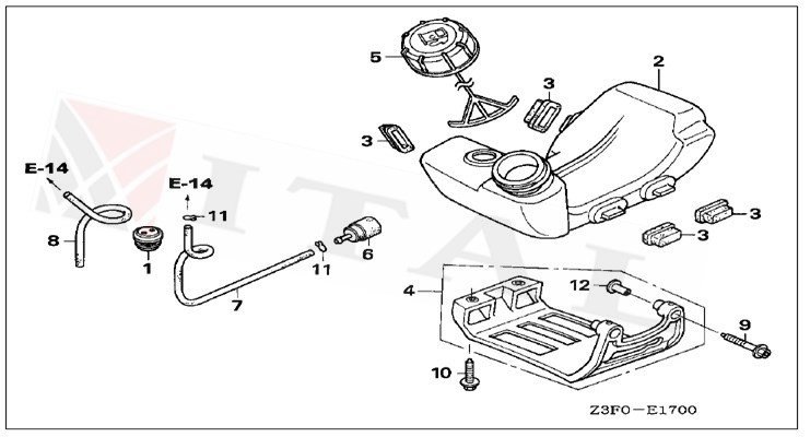ITL-BENZİN DEPOSU HON. GX-35T ORJİNAL