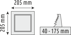 36W Ayarlanabilir  Backlight Kare Lüx Panel