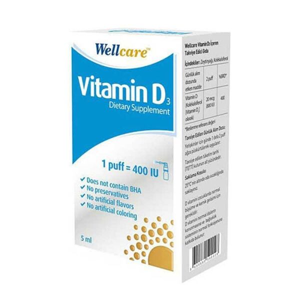 Wellcare Vitamin D3 400 Iu 5 ml Sprey