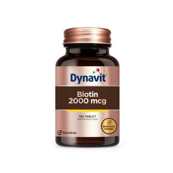 Dynavit Biotin 2000 mcg Takviye Edici Gıda 100 Tablet