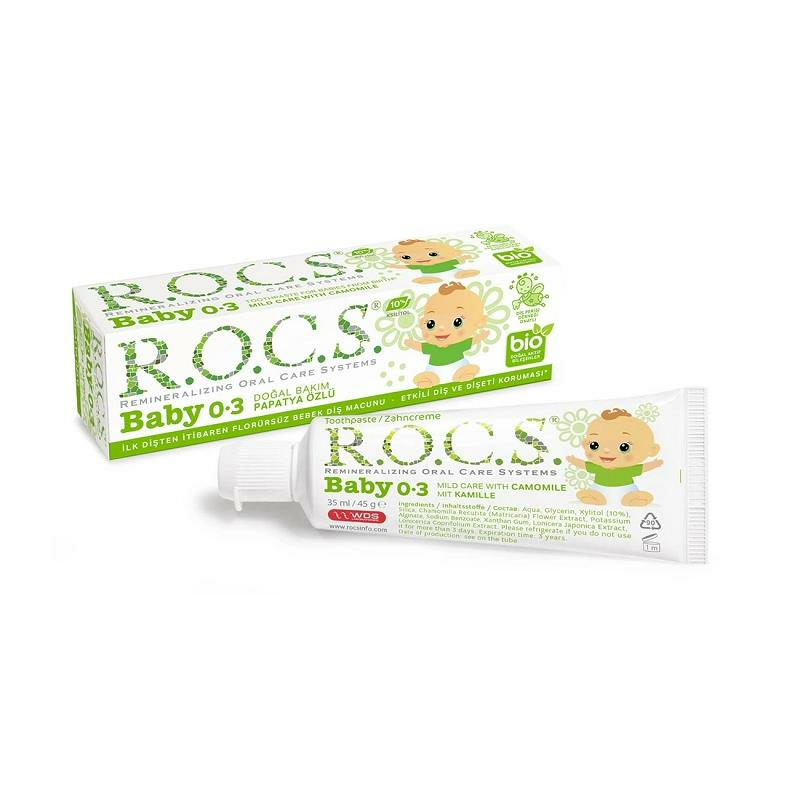 Rocs Baby 0-3 Yaş Papatya Özlü Yutulabilen Diş Macunu 35ml