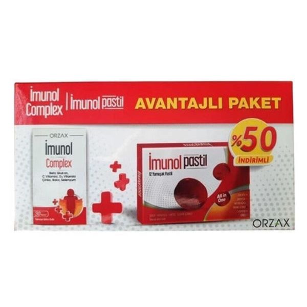 Orzax İmunol Complex 30 Kapsül + İmunol Soft 12 Pastil Avantajlı Paket