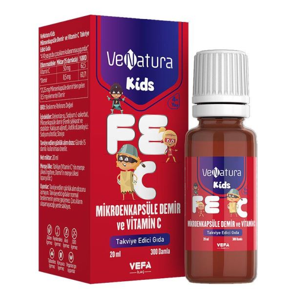 Venatura Kids Mikroenkapsüle Demir Ve Vitamin C 20 ml