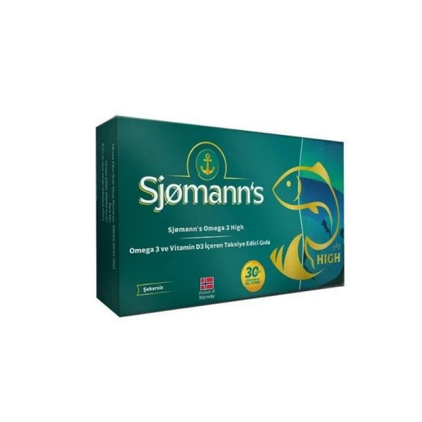 Sjomann's Omega 3 High 30 Çiğnenebilir Jel Form