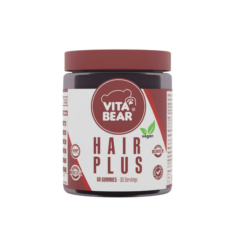 Vita Bear Hair Plus Vegan Saç Vitamini 60 Gummies