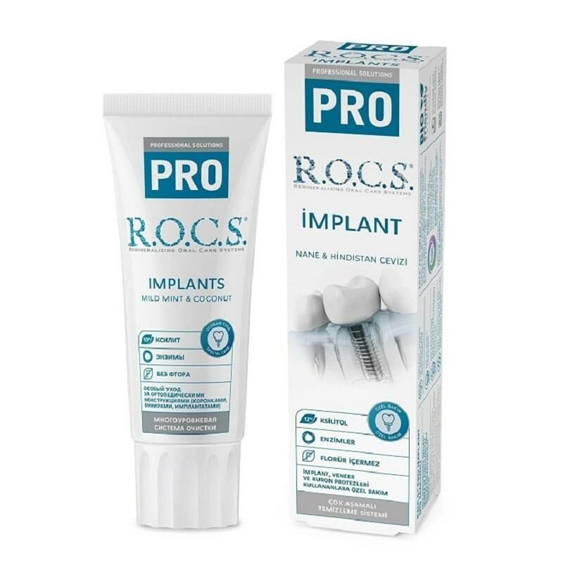 Rocs Implant Nane ve Hindistan Cevizi Diş Macunu 60 ml