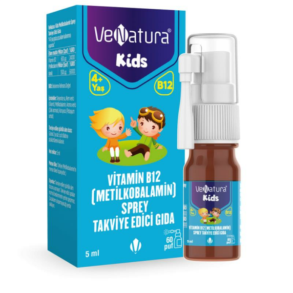 Venatura Kids Vitamin B12 Metilkobalamin 5 ml 60 Puf Sprey
