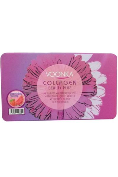 Voonka Collagen Beauty Plus Çilek Karpuz Aromalı 30 Saşe Yeni Kutu