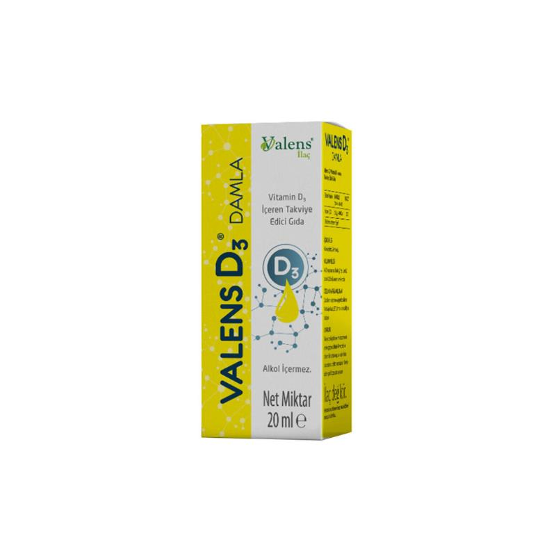 Valens D3 Vitamin D3 İçeren Takviye Edici Gıda 20 ml