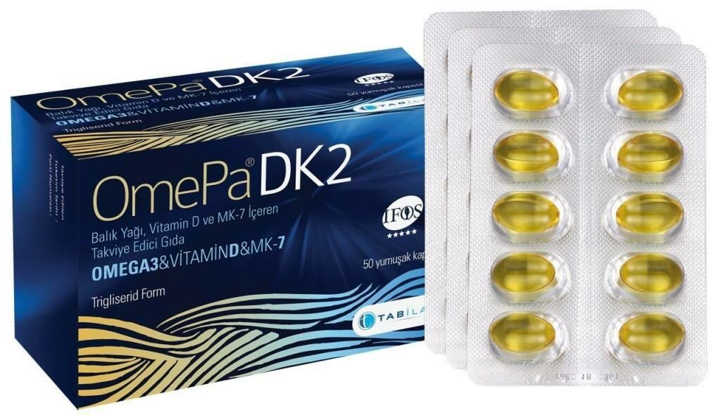 Omepa DK2 Vitamin D7 + Mena Q7 - 50 Yumuşak Kapsül