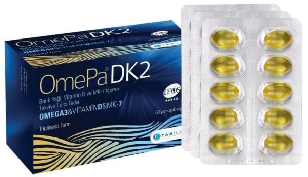 Omepa DK2 Vitamin D7 + Mena Q7 - 50 Yumuşak Kapsül