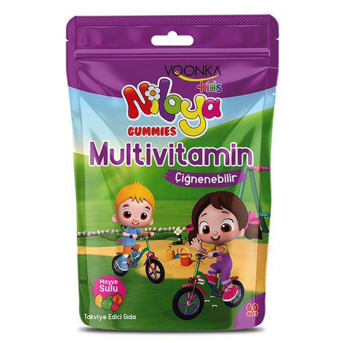 Voonka Kids Niloya Gummies Multivitamin Çiğnenebilir 60 Adet - Meyve Sulu