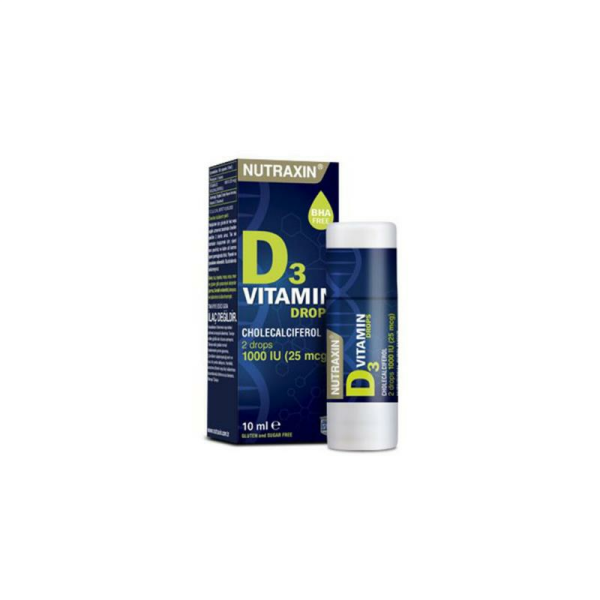 Nutraxin Vitamin D3 Takviye Edici Gıda Damla 10 ml