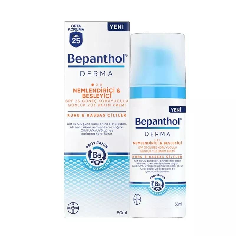 Bepanthol Derma Nemlendirici ve Besleyici SPF 25 Yüz Bakım Kremi 50 ml