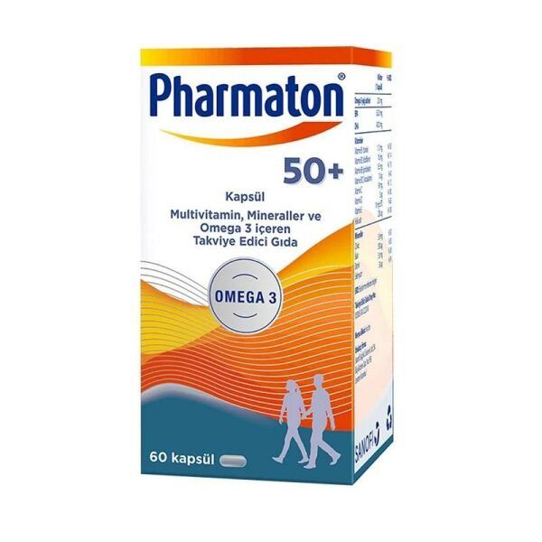 Pharmaton 50+ Omega 3 Takviye Edici Gıda 60 Kapsül