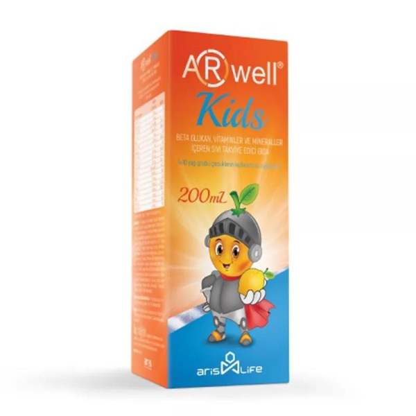 Arwell Kids Betaglukan Vitamin Ve Mineraller Sıvı Şurup 200 ml