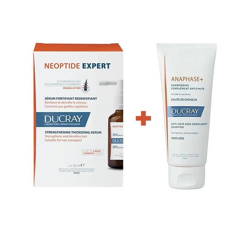 Ducray Güçlendirici ve Yoğunlaştırıcı Serum 2x50 ml + Ducray Saç Dökülmesi Karışıtı Şampuan 100 ml