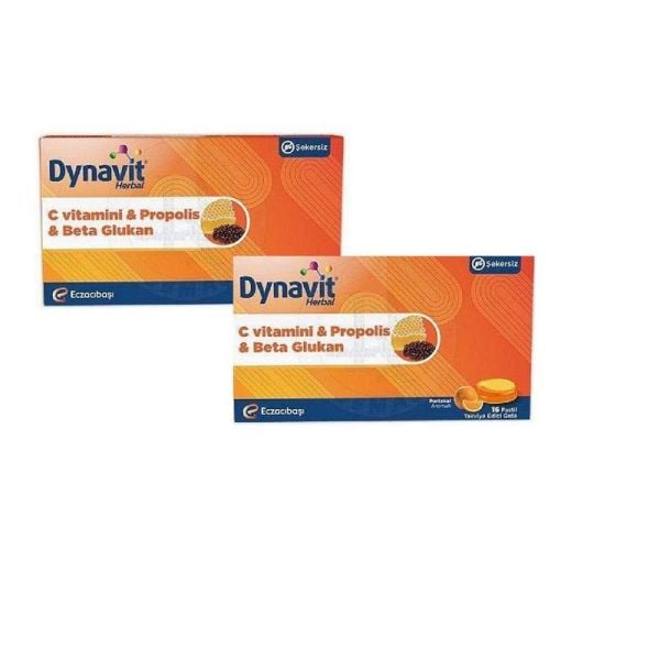 Dynavit Herbal Vitamin C & Propolis & Betaglukan 16 Pastil 2'li