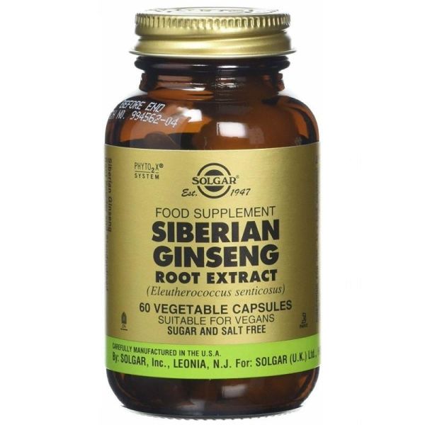 Solgar Siberian Ginseng Root Extract 60 Kapsül