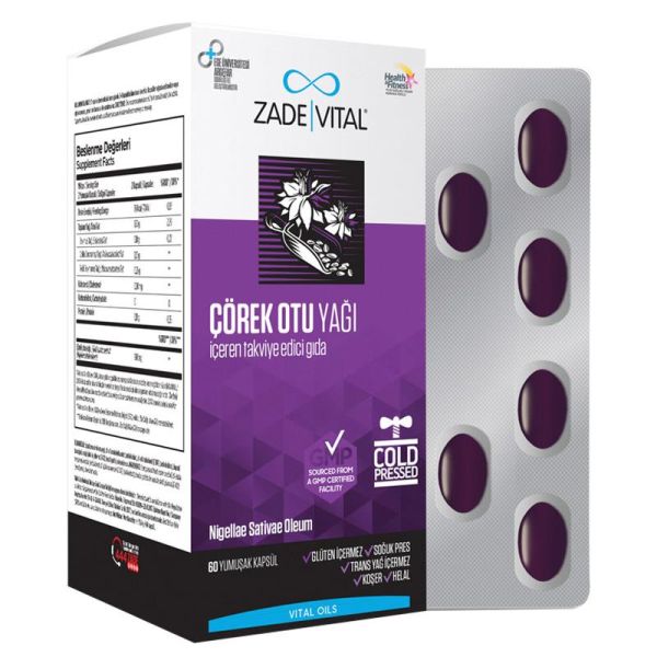 Zade Vital Çörek Otu Yağı Blister 60 Kapsül