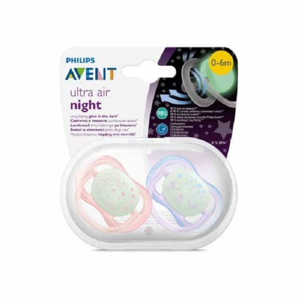 Philips Avent SCF376-12 Ultra Air Night Emzik 2'li 0-6 Ay