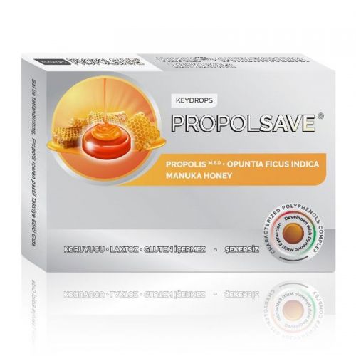 Propolsave Bal ile Tatlandırılmış Propolis İçeren Takviye Edici Gıda 12 Pastil