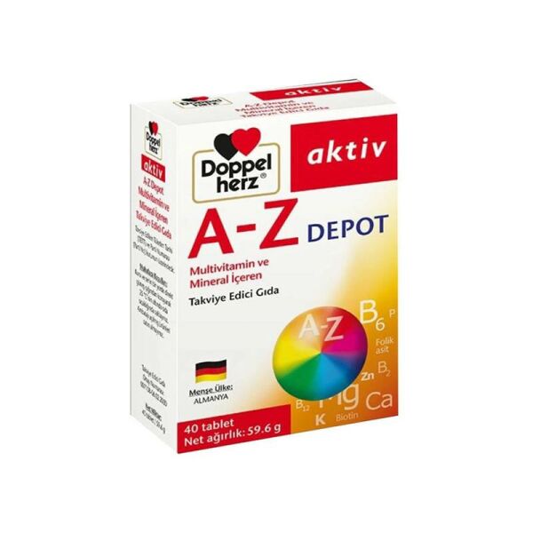 Doppel Herz A-Z Depot Multivitamin İçeren Takviye Edici Gıda 40 Tablet