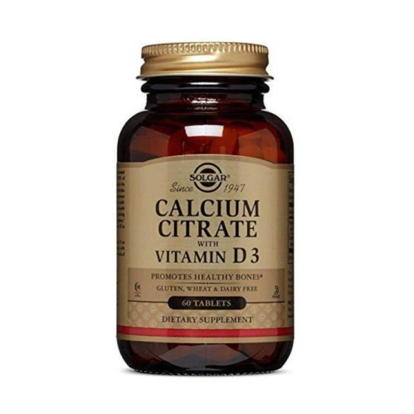 Solgar Calcium Citrate 250 Mg Vitamin D3 60 Tablet