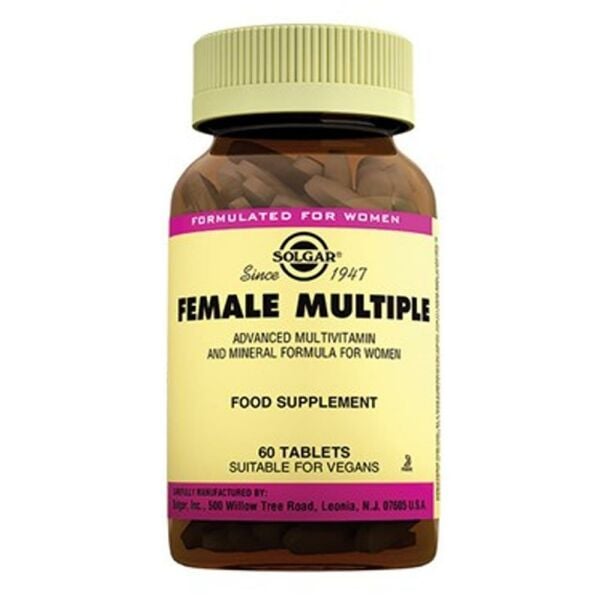 Solgar Female Multiple Multivitamin&Mineral Takviye Edici Gıda 60 Tablet