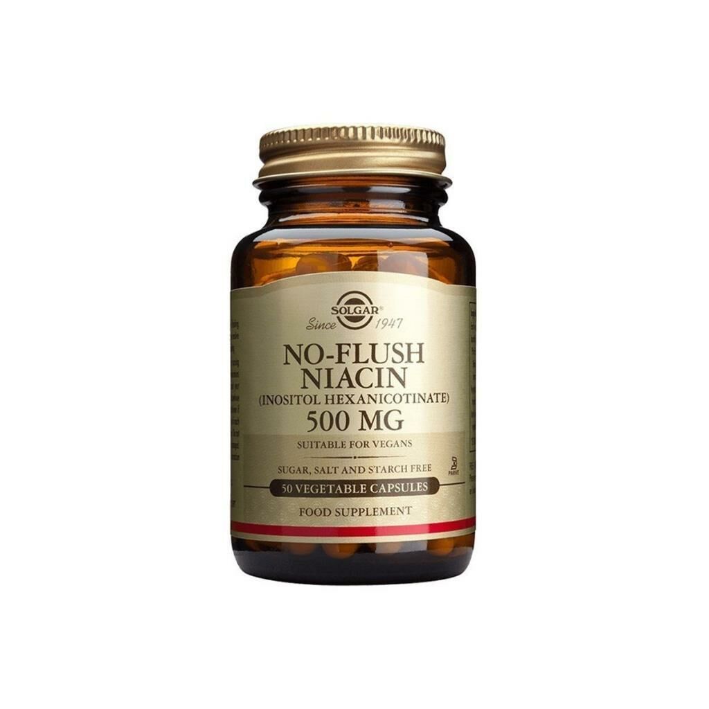 Solgar No Flush Niacin 500 mg 50 Kapsül