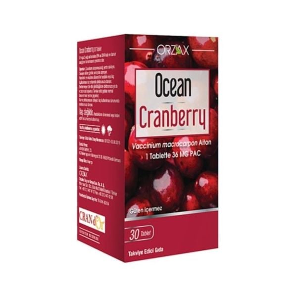 Orzax Ocean Cranberry Turna Yemişi Ekstresi 30 Kapsül