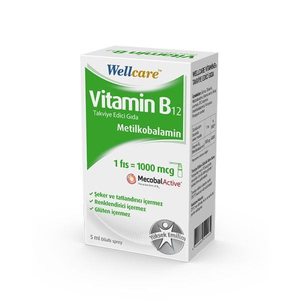 Wellcare Vitamin B12 Takviye Edici Gıda 5 ml