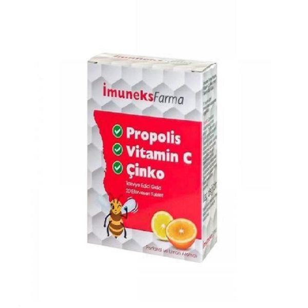 İmuneks Propolis , Vitamin C ve Çinko 20 Tablet